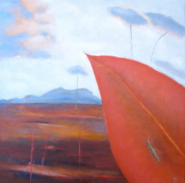 Malerei mit dem Titel "Landscape 3" von Kestutis Jauniskis, Original-Kunstwerk, Öl