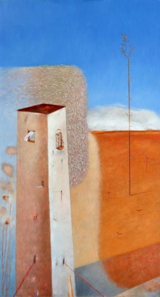 Pintura intitulada "The Road" por Kestutis Jauniskis, Obras de arte originais, Óleo