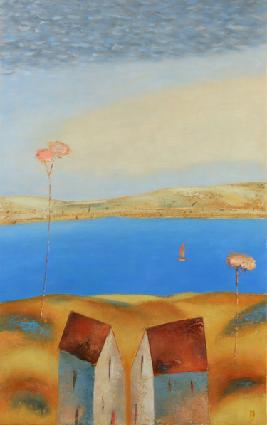 Pintura intitulada "Summer Motif" por Kestutis Jauniskis, Obras de arte originais, Óleo