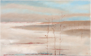 Pittura intitolato "Winter Near The Sea" da Kestutis Jauniskis, Opera d'arte originale, Acrilico