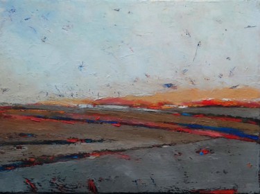 Painting titled "Sunset" by Kestutis Jauniskis, Original Artwork, Oil