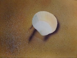 Peinture intitulée "sur la plage abando…" par Ketaia, Œuvre d'art originale