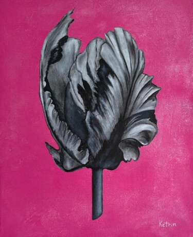 Painting titled "Tulip" by Ketrin Trinity, Original Artwork, Oil