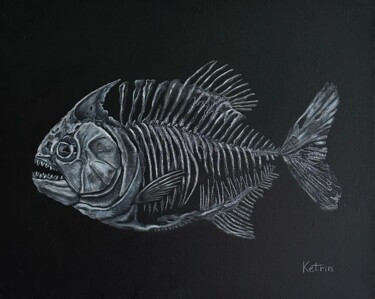 Peinture intitulée "Fish" par Ketrin Trinity, Œuvre d'art originale, Huile