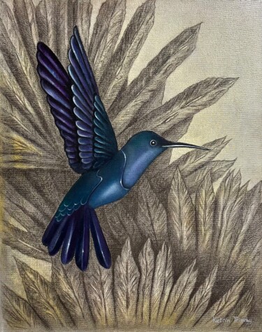 Schilderij getiteld "Fly" door Ketrin Trinity, Origineel Kunstwerk, Olie
