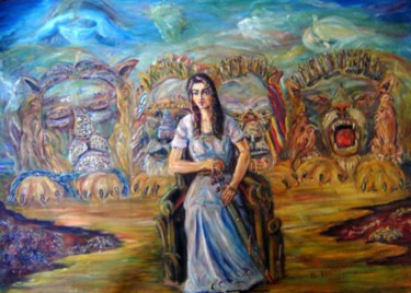 Peinture intitulée "mayr hayastan" par Robert Keusseyan, Œuvre d'art originale, Huile