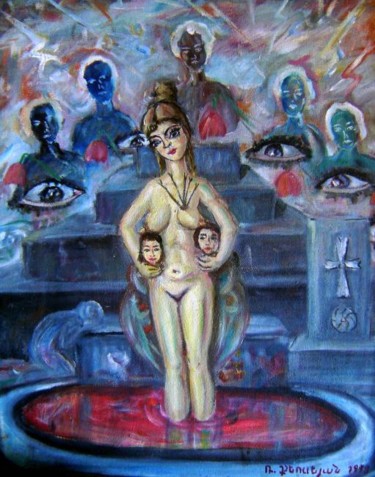 Peinture intitulée "abizateli aghchik" par Robert Keusseyan, Œuvre d'art originale, Huile