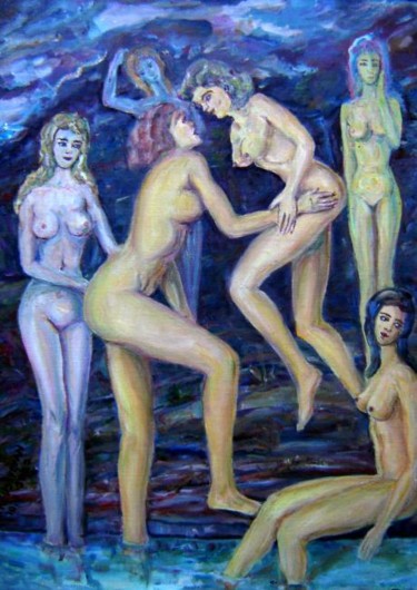 Peinture intitulée "les modelés" par Robert Keusseyan, Œuvre d'art originale, Huile