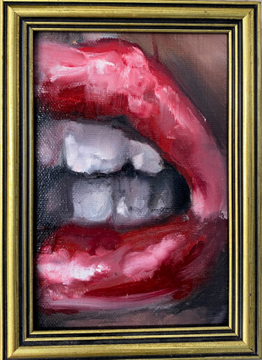 Peinture intitulée "Derrière le masque" par Brice Nermond, Œuvre d'art originale, Huile