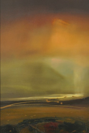 Malerei mit dem Titel "DISTANT RAINS" von Kevan Mcginty, Original-Kunstwerk, Acryl
