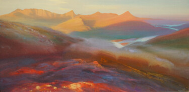Painting titled "COIGACH FROM CUL BE…" by Kevan Mcginty, Original Artwork, Acrylic Mounted on Wood Stretcher frame