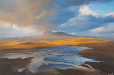Painting titled "SUILVEN, INVERPOLLY" by Kevan Mcginty, Original Artwork, Acrylic Mounted on Wood Stretcher frame