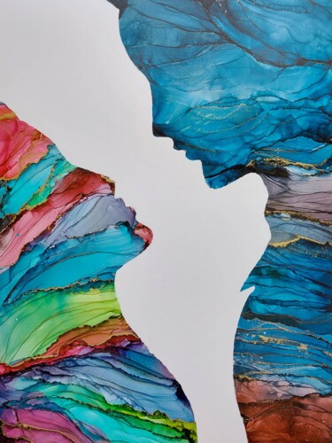 Картина под названием "Shadows" - Kevich Anastacia, Подлинное произведение искусства, Чернила