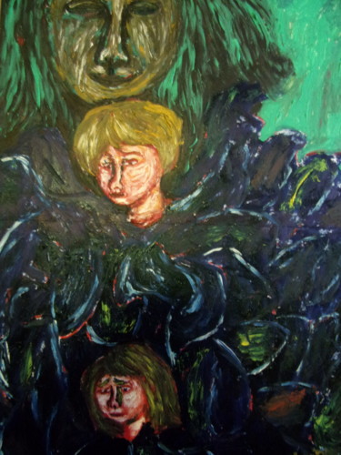 Pintura intitulada "Gaïa la terre mère" por Kevin Chripko, Obras de arte originais, Óleo