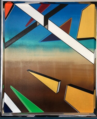 Painting titled "Akaro sand" by Kevin Cros, Original Artwork, Acrylic Mounted on Wood Stretcher frame
