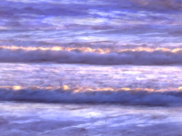 Arts numériques intitulée "Sunset's Gentle Wav…" par Kevin Felts, Œuvre d'art originale, Peinture numérique