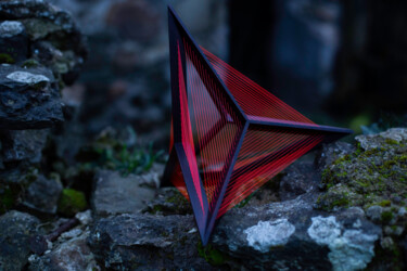 雕塑 标题为“Median tetrahedron…” 由Kevin Fernandez (Artwork.e.v), 原创艺术品, String Art