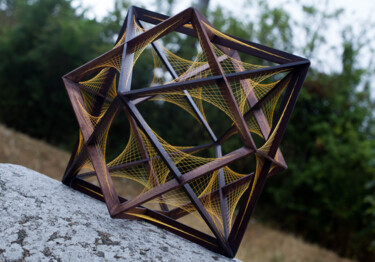 Skulptur mit dem Titel "Octahedron and Cube…" von Kevin Fernandez (Artwork.e.v), Original-Kunstwerk, Schnur Kunst