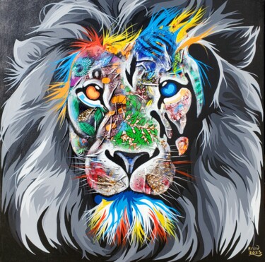 Картина под названием "I am the king" - Kevin Jjagwe, Подлинное произведение искусства, Акрил