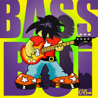 Painting titled "Bass Boi" by Kev Moore, Original Artwork, Oil