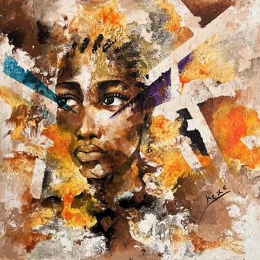 Картина под названием "Canaliser" - Keze, Подлинное произведение искусства, Акрил Установлен на Другая жесткая панель