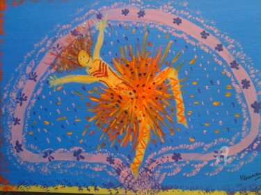 Pintura intitulada "Je danse.jpg" por Kgrimoux, Obras de arte originais, Guache