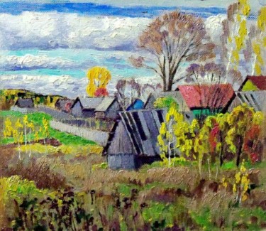Painting titled "Октябрь." by Valerii Khabarov, Original Artwork, Oil