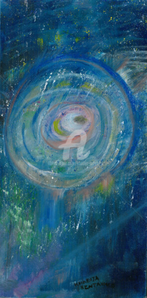 Pintura titulada "Cosmos" por Khadija Bent Ahmed, Obra de arte original, Oleo