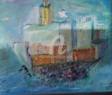 Painting titled "essaouira" by Khadija Bent Ahmed, Original Artwork, Oil