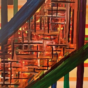 Pintura titulada "Mi cárcel" por Khadija Raoui, Obra de arte original, Acrílico