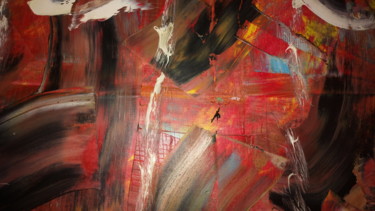 Peinture intitulée "fragment du ciel 01" par Khadija Sadek Moudafi, Œuvre d'art originale, Huile