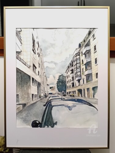 绘画 标题为“rue de la convention” 由Khaled Guemroud, 原创艺术品, 水彩