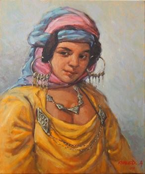 Peinture intitulée "saliha" par Abdelbassat Khaled, Œuvre d'art originale