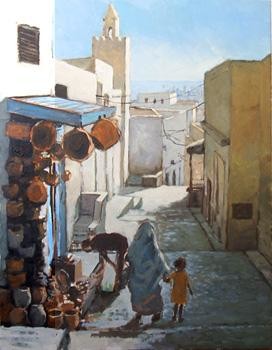 Peinture intitulée "sousse" par Abdelbassat Khaled, Œuvre d'art originale