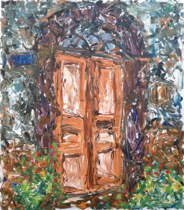 Painting titled "House No. 2170" by Khalid Alzayani, Original Artwork, Acrylic