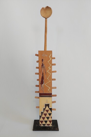 雕塑 标题为“Fille de Anzar (6)” 由Khalid Assallami, 原创艺术品, 木