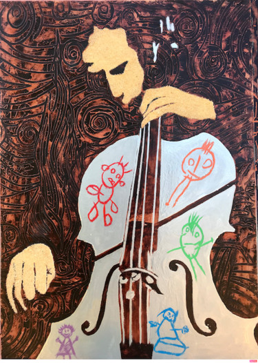 Pittura intitolato "Notes votés" da Khalid Sebi, Opera d'arte originale, Olio