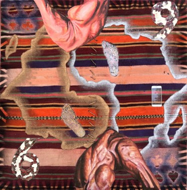 Schilderij getiteld "Rapport de farce" door Khalid Sebi, Origineel Kunstwerk, Olie