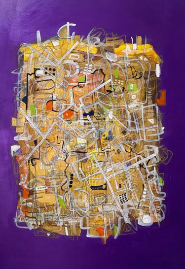 Painting titled "beautiful complexity" by Khalil Boubekri, Original Artwork, Acrylic
