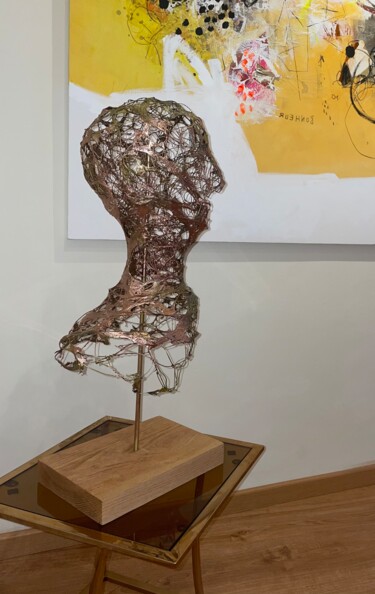 Sculptuur getiteld "Sans titre sculpture" door Khalil Boubekri, Origineel Kunstwerk, Draad