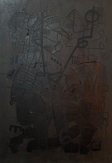 Painting titled "Mono" by Khalil Boubekri, Original Artwork, Acrylic Mounted on Wood Stretcher frame