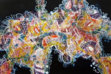 Pintura titulada "Subconscious" por Khalil Boubekri, Obra de arte original, Acrílico Montado en Bastidor de camilla de madera