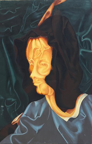 Pintura intitulada "The Mask" por Khalil Hassan Khalil, Obras de arte originais, Óleo