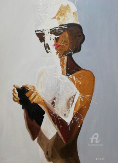 Peinture intitulée "VIRG" par Kham H, Œuvre d'art originale, Acrylique