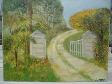 Peinture intitulée "chemin.gif" par Khan, Œuvre d'art originale