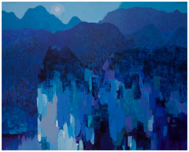 Pittura intitolato "Under the Moonlight" da Khanh The Bui, Opera d'arte originale, Acrilico