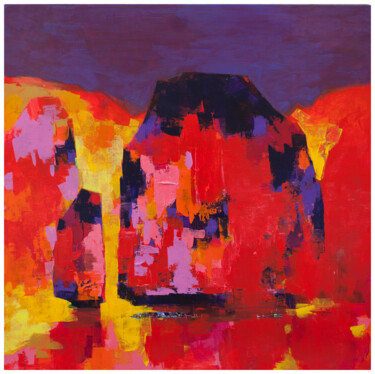 Картина под названием "Red in Halong Bay N…" - Khanh The Bui, Подлинное произведение искусства, Акрил