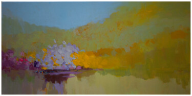 Malerei mit dem Titel "Autumn yellow No.02" von Khanh The Bui, Original-Kunstwerk, Acryl