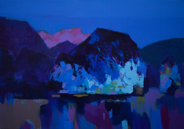 Schilderij getiteld "Ha Long Bay No.65" door Khanh The Bui, Origineel Kunstwerk, Acryl