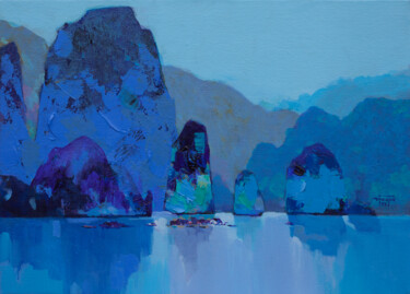 Painting titled "HA LONG BAY NO.72" by Khanh The Bui, Original Artwork, Acrylic